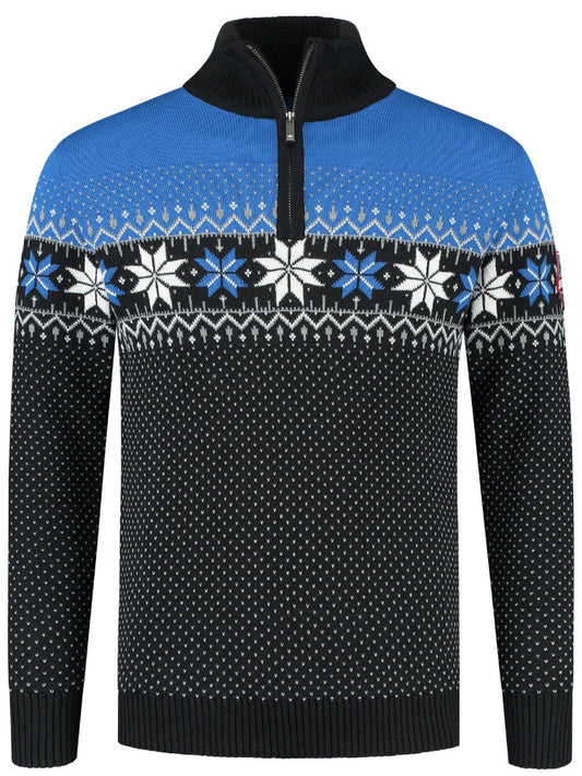 Nordic Herrtröja Merino, blå & svart främre