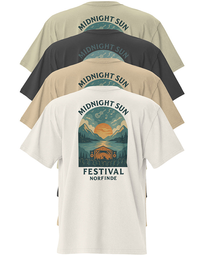 T-shirt - Midnight Sun Festival (Édition surdimensionnée délavée)