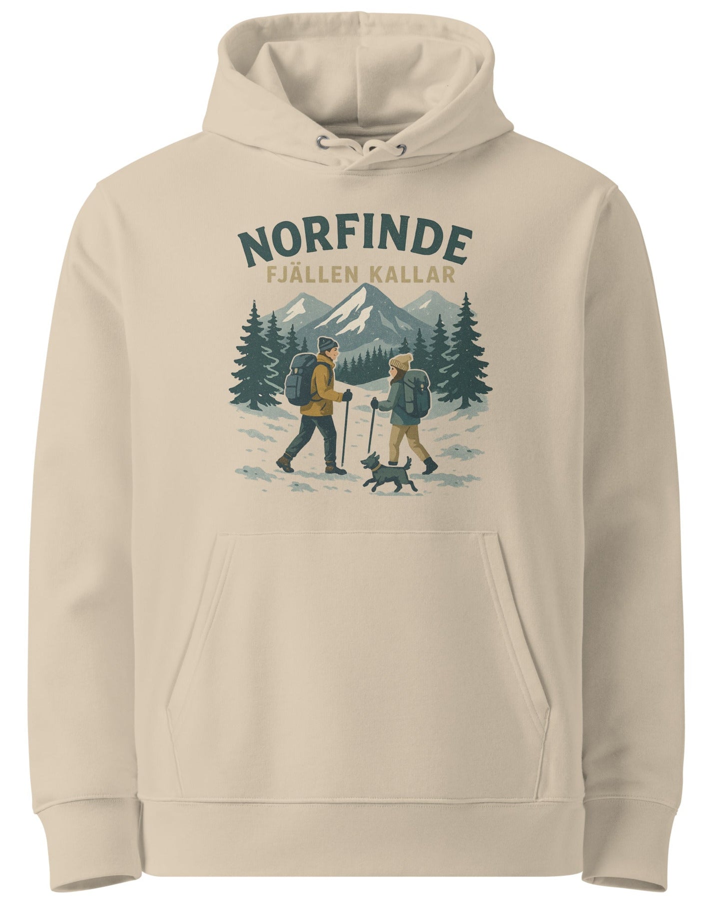 Steg mot frihet – Fjälläventyr Hoodie, Sand