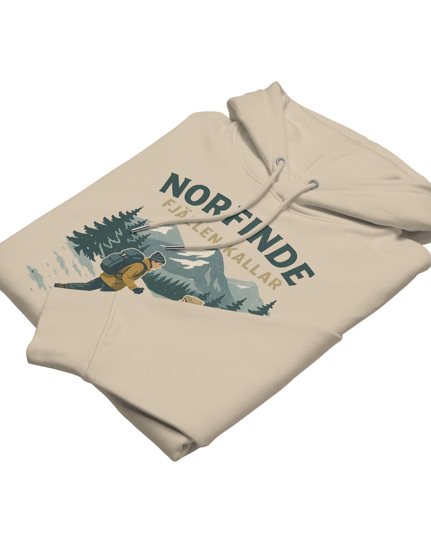 Steg mot frihet – Fjälläventyr Hoodie, Sand