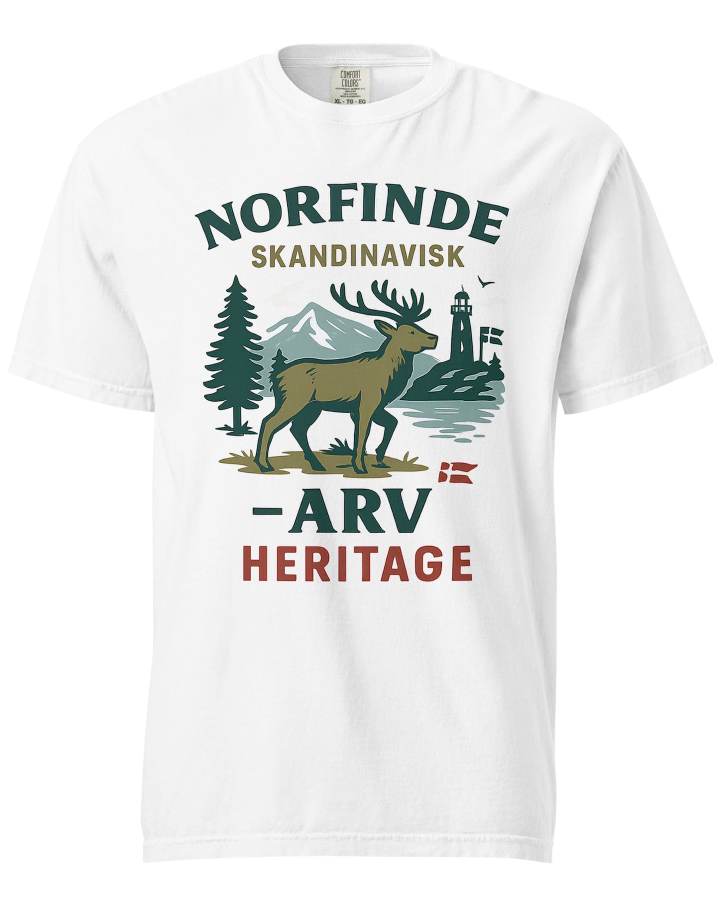 T-shirt scandinave – Héritage et aventure, blanc